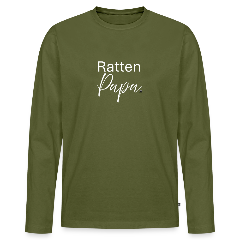 Herren Langarmshirt "Ratten-Papa" - Khaki