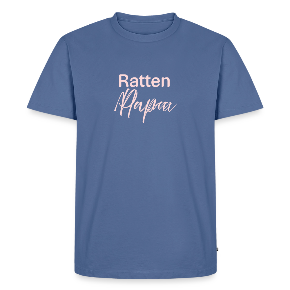 Männer Premium T-Shirt "Ratten-Papa" - Taubenblau