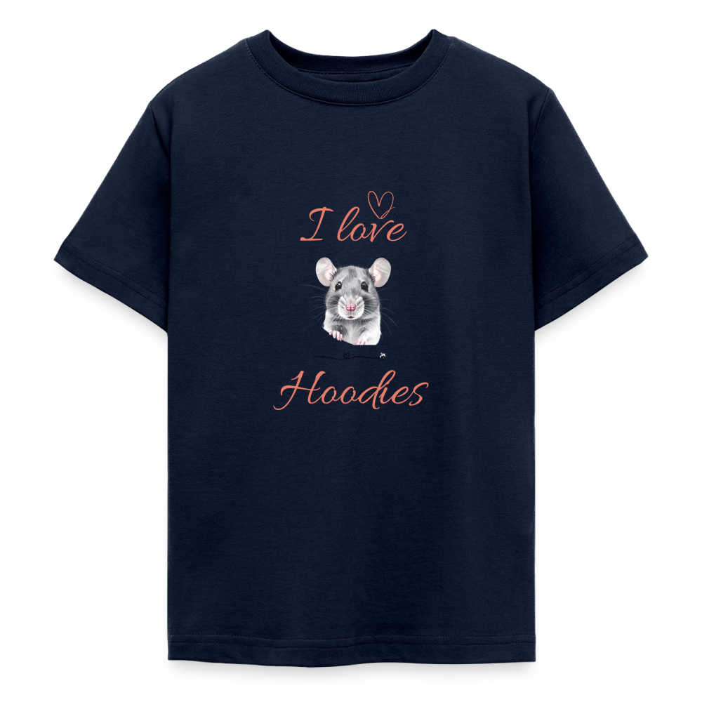 Teenager T-Shirt "I love Hoodies" - Navy