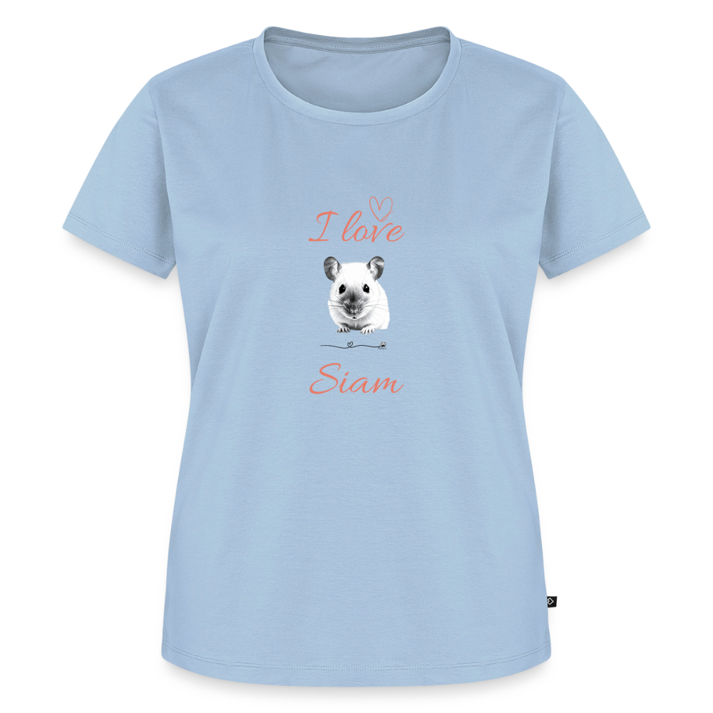 Damen T-Shirt "I love Siam" - Hellblau