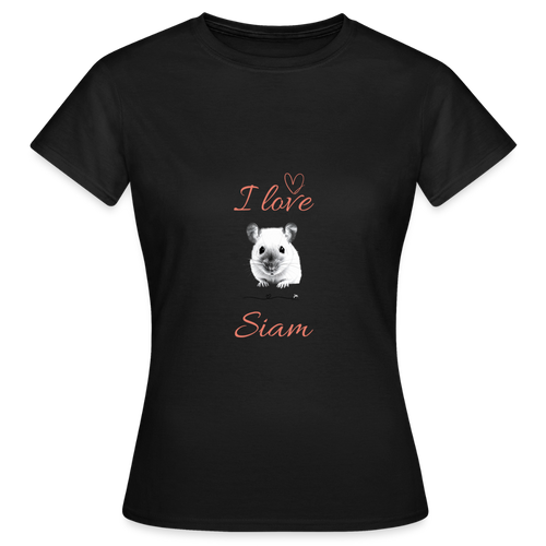Damen T-Shirt "I love Siam" - Schwarz