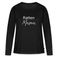 Damen Langarmshirt "Ratten-Mama" - Schwarz