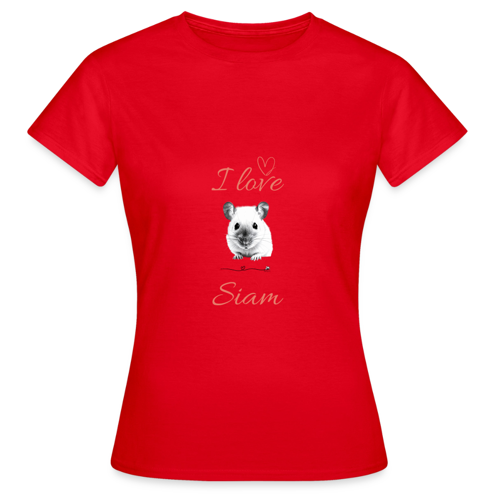 Frauen T-Shirt "I love Siam" - Rot
