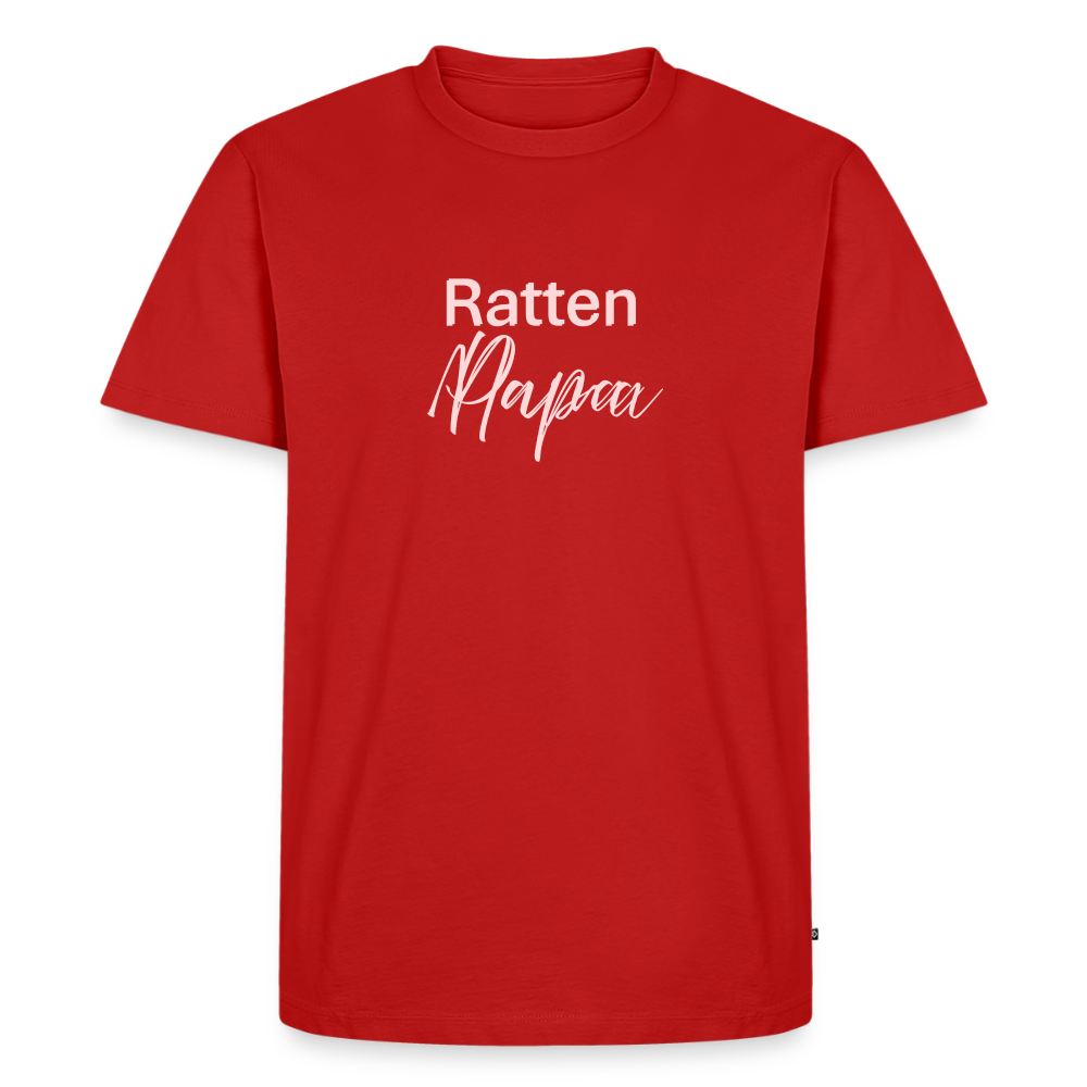Männer Premium T-Shirt "Ratten-Papa" - Rot