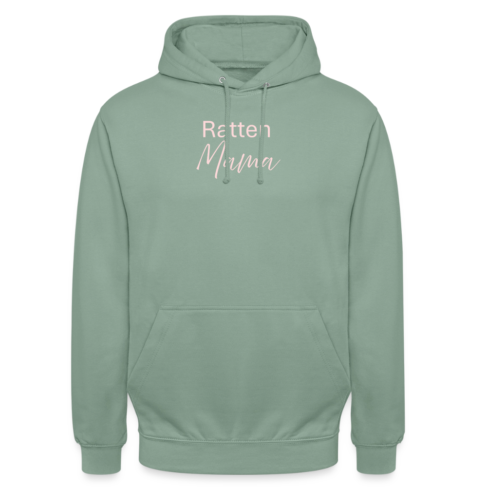 Unisex Hoodie "Ratten-Mama" - Graugrün