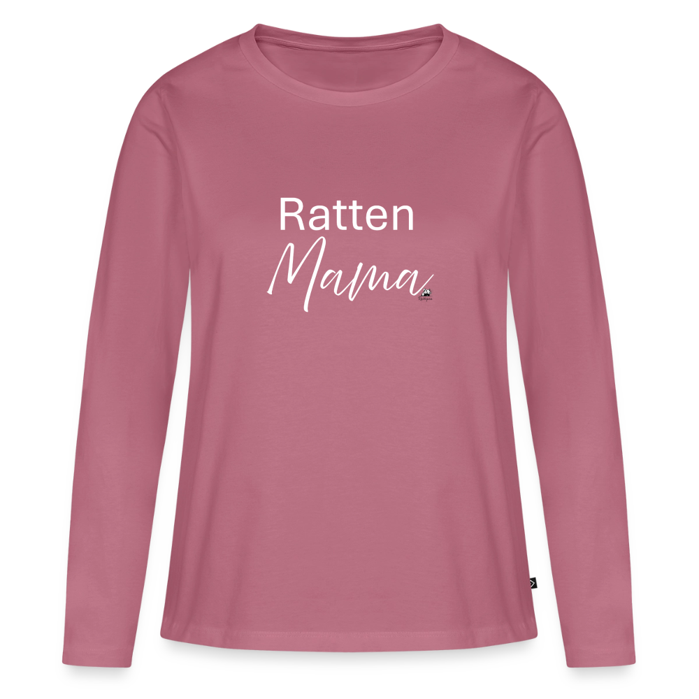 Damen Langarmshirt "Ratten-Mama" - Mauve