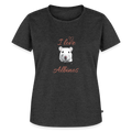Damen T-Shirt "I love Albinos" - Anthrazit meliert
