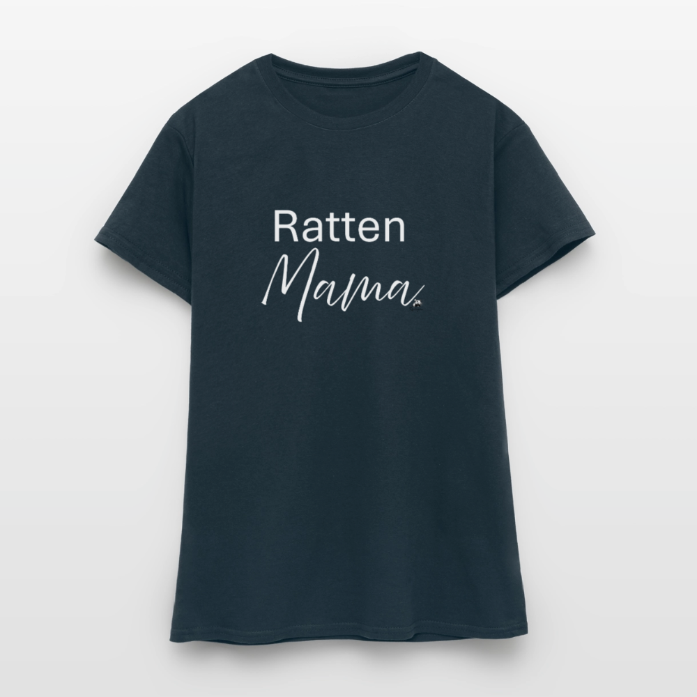 Damen T-Shirt "Ratten-Mama" - Navy