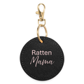 BOUTIQUE Schlüsselanhänger "Ratten-Mama" - Schwarz