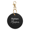Schlüsselanhänger "Ratten-Mama" - Schwarz