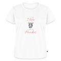 Frauen Premium T-Shirt "I love Hoodies" - Weiß