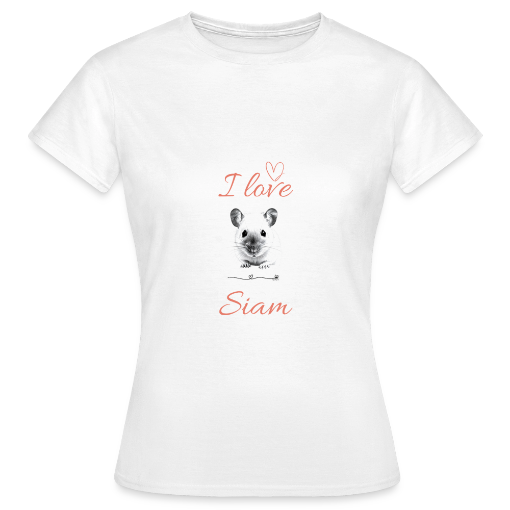 Frauen T-Shirt "I love Siam" - Weiß