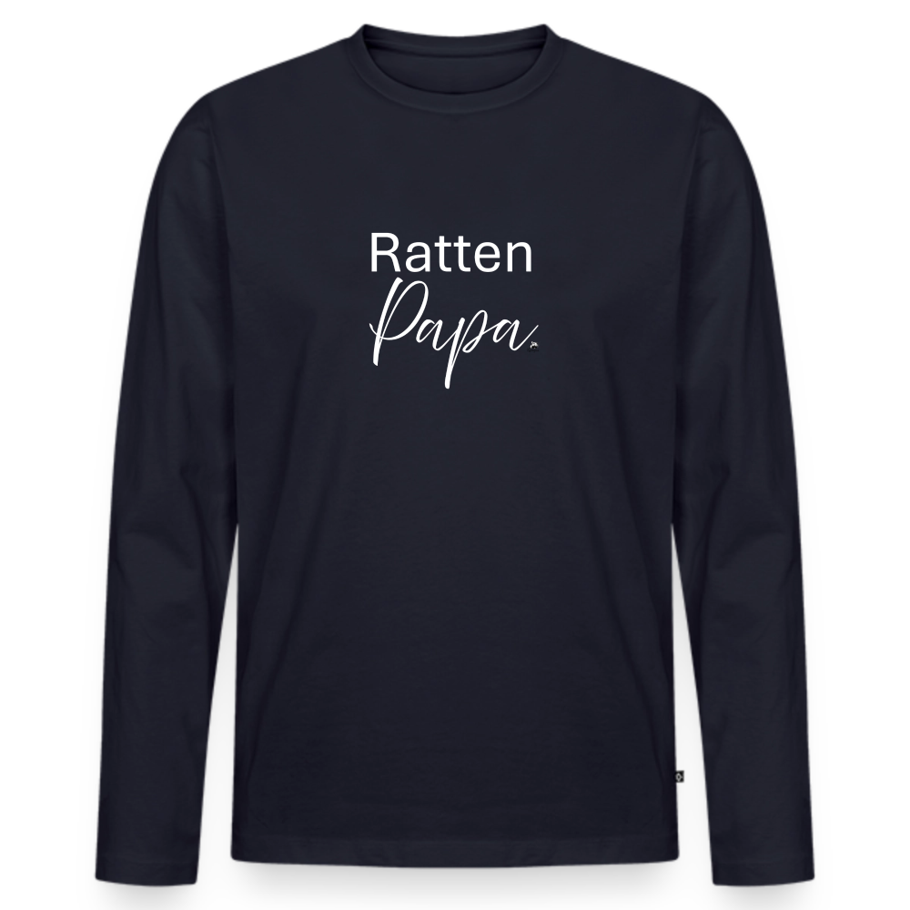 Herren Langarmshirt "Ratten-Papa" - Navy