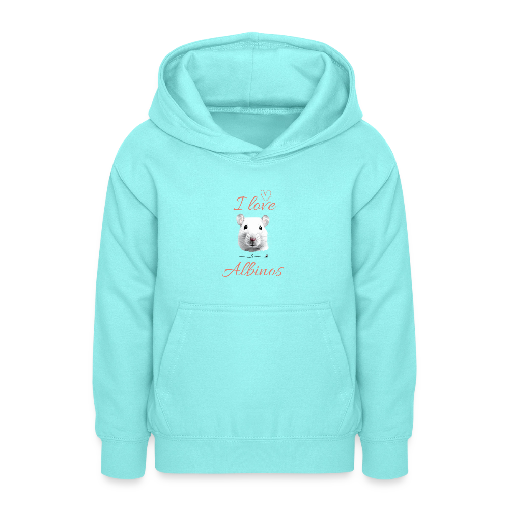 Teen Hoodie "I love Albinos" - Pfefferminze