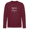 Herren Langarmshirt "Ratten-Papa" - Burgunderrot